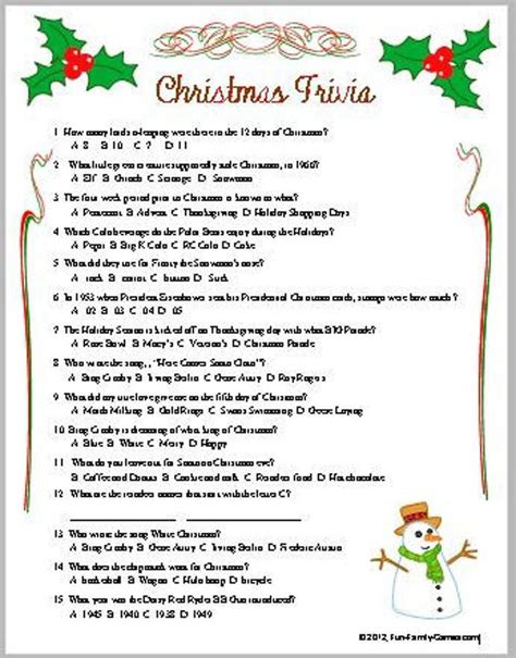 christmas trivia fun   entire family  games added etsy