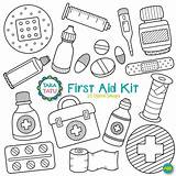 Aid Kit First Emergency Drawing Clipart Medical Medicine Stamp Digital Paintingvalley Etsy Drawings sketch template
