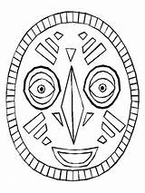 African Mask Printable Template Coloring Pages Newdesign Via sketch template