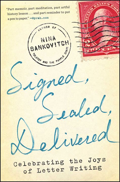 signed sealed delivered book  nina sankovitch official