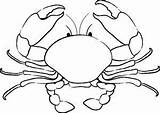 Clipart Crab Coloring Clip Outline Animal Crabs Fish Google 1004 1906 Foodclipart Seafood sketch template