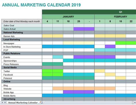 annual marketing calendar jabr marketing