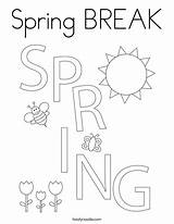 Spring Break sketch template