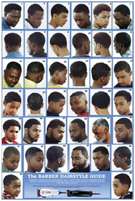 barber shop haircut styles chart