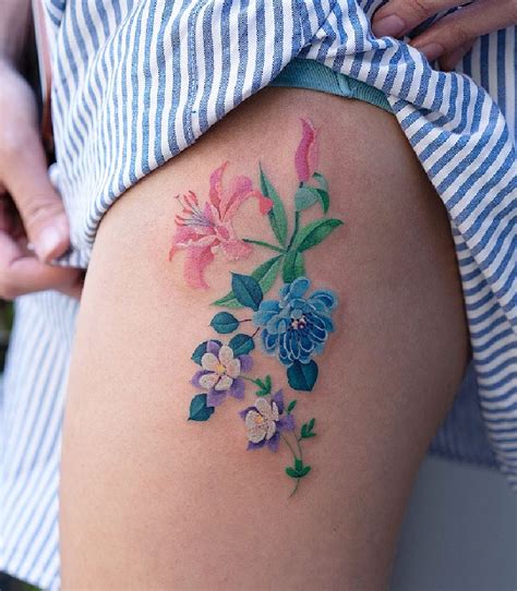 flower tattoos    skin  living garden diy morning