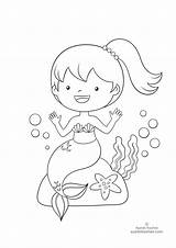 Mermaids Meerjungfrau Malvorlage Colouring Ausmalbilder Coloringpages sketch template