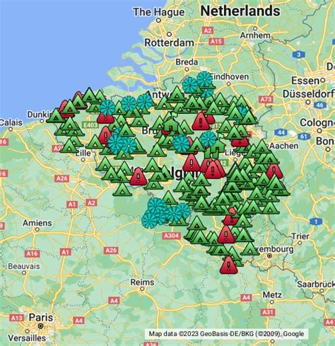campings  belgie google  maps