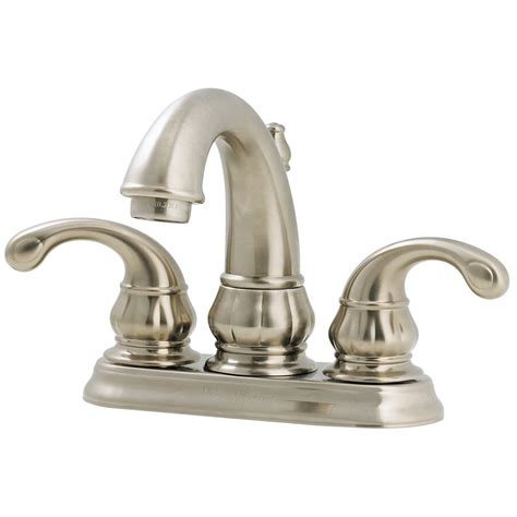 shop pfister treviso brushed nickel  handle   centerset watersense bathroom faucet drain