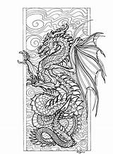 Coloring Pages Dragon Adult Adults Color Colouring Lineart Book Choose Board Printable sketch template