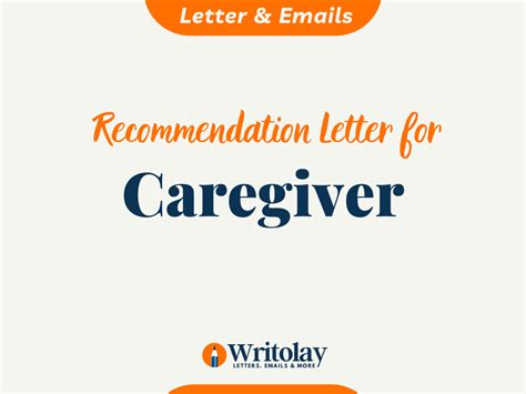 caregiver recommendation letter  templates writolaycom