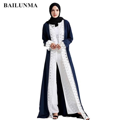 2019 New Muslim Dress Abayas For Women Baju Muslim Wanita Moroccan Robe