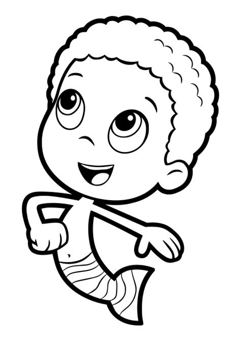 guppy boy goby coloring pages guppies  bubbles coloring pages
