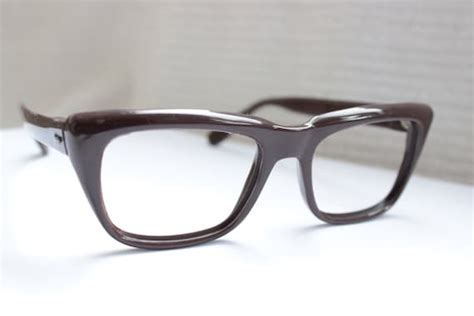 60s mens glasses 1960 s mens eyeglasses dark brown by diaeyewear