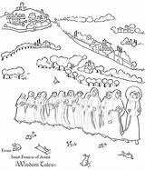 Assisi Coloring Francis Pages St Saints Saint Printable Over Colouring Color Monks Getcolorings Kids Following Activities Catholic Hills Outside Fun sketch template