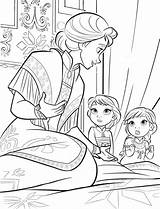 Coloring Frozen Pages Elsa Anna sketch template