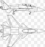 Sukhoi Airplane sketch template