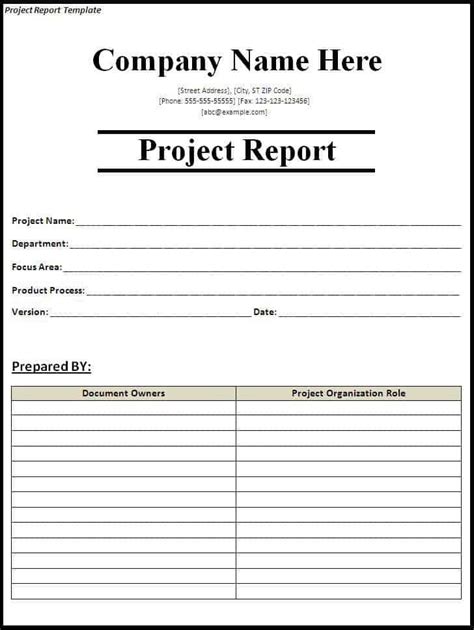 pin  report template