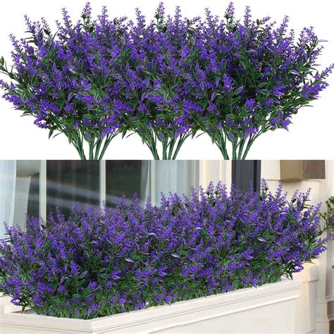 artbloom  bundles outdoor artificial lavender fake flowers uv