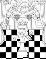 Schach Dame Malvorlage Ausmalbilder Schachfigur Spielen Motives Malvorlagen sketch template