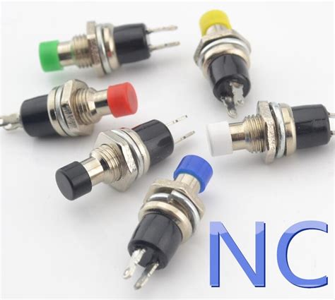 10pcs 7mm Normally Close Nc Momentary Push Button Switch Reset Switch