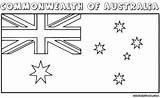 Flag Coloring Australian Pages sketch template