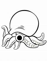 Octopus Cartoon Coloring Cute Pages Clipart Drawing Outline Colouring Printable Cliparts Clip Easy Kids Library Gif Use Octopuses Comments sketch template