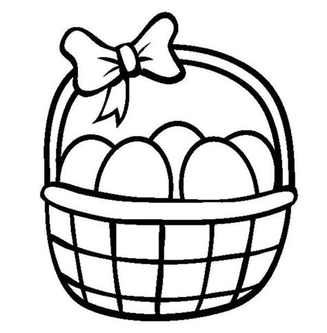 easter egg basket coloring page netart