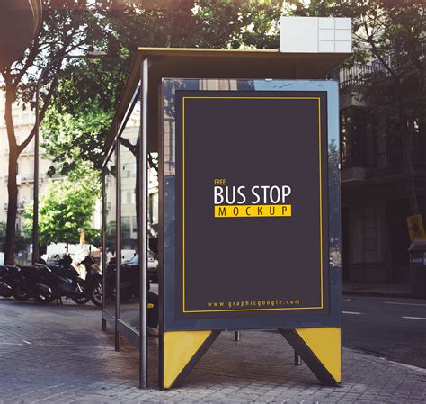 bus stop mockup graphic google tasty graphic designs collection