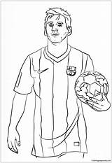 Messi Lionel Pages Coloring Color Print sketch template
