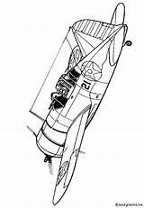 Vliegtuigen F2a Buffalo Brewster Kleurplaten Tweede Wwii Wereldoorlog Corsair Kleurplaat F4u Wo2 Flugzeugen Vought Aircrafts sketch template