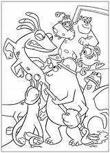 Randle Monster Monstruos Colorkid Flucht Fuga Monstres Cie Monstros Companhia Ucieczka Coloriages sketch template