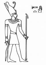 Pharaoh Anubis Coloringhome sketch template