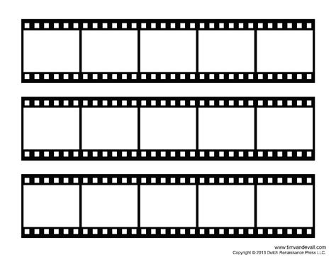 film strip template tims printables
