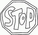 Coloring Stop Sign Pages Red Signs Clipart Related sketch template