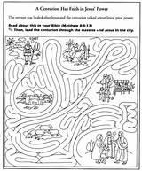 Jesus Centurion Heals Bible Coloring Servant Pages Kids Activity School Sunday Crafts Activities Heal Maze Lessons Faith Cornelius Man Preschool sketch template