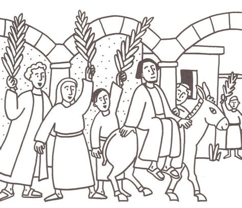 coloring pages  palm sunday coloring home