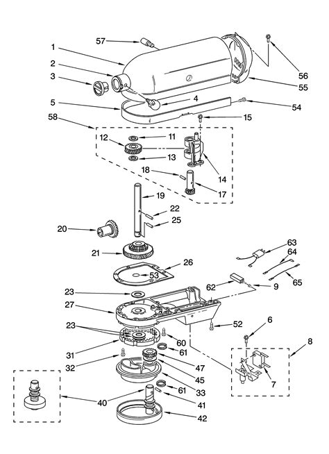 kitchenaid mixer diagram parts