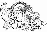 Cornucopia Coloring Pages Printable Thanksgiving Color Wheat Print Getcolorings Timeless Miracle Adults Popular sketch template