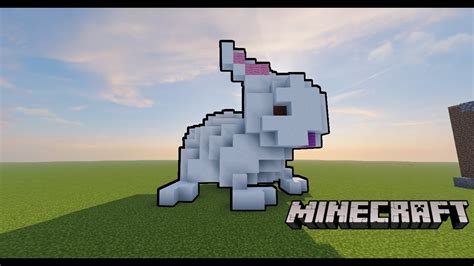 minecraft   build  bunny statue youtube