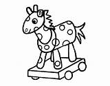 Wooden Coloring Horse Coloringcrew sketch template