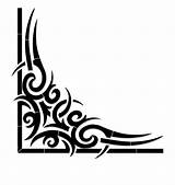 Corner Tribal Clipart Scroll Clip Library sketch template