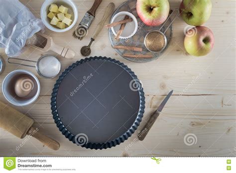 apple pie ingredients baking preparation background stock image image  recipe apple