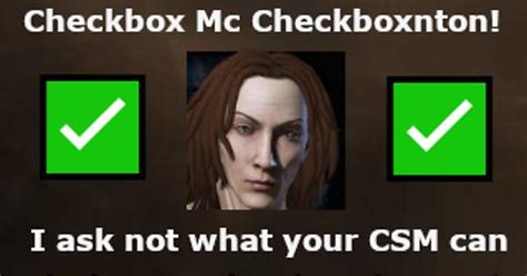 Vote Checkbox For Csm So I Can Be Ignored By Ccp Just Like Everyone
