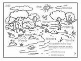 Ecosystem Coloring Ecology sketch template