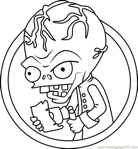 dr zomboss coloring page  plants  zombies coloring pages