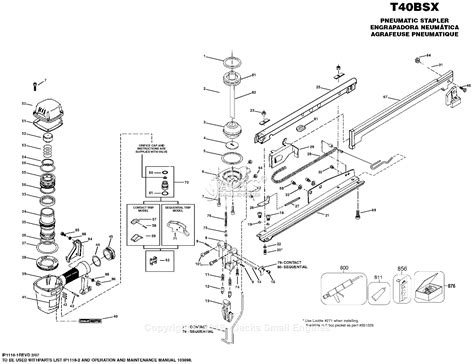 bostitch tbsx parts diagram  stapler