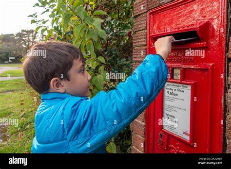 post box uk child  res stock photography  images alamy