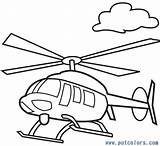 Helicopter Coloring Pages Sky Color sketch template