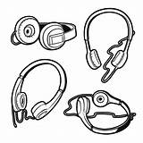 Headphones Headset Sketch Drawing Microphone Line Clipartmag Getdrawings Headphone Paintingvalley sketch template