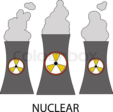 Vector Isolated Nuclear Power Plant Icon On White